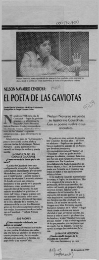 El poeta de las gaviotas  [artículo] Ada Rivas Valdebenito.