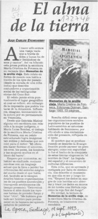 El alma de la tierra  [artículo] Juan Carlos Etcheverry.