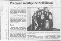 Preparan montaje de Neil Simon  [artículo].