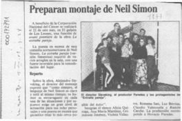 Preparan montaje de Neil Simon  [artículo].