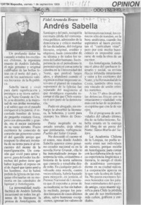 Andrés Sabella  [artículo] Fidel Araneda Bravo.
