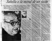 Sabella o la moral de un justo  [artículo] Pepys.