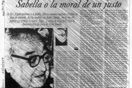 Sabella o la moral de un justo  [artículo] Pepys.