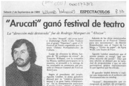 "Arucati" ganó festival de teatro  [artículo].