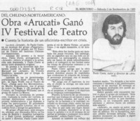 Obra "Arucati" ganó IV Festival de Teatro  [artículo].