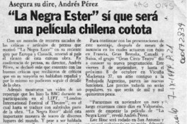 "La Negra Ester" sí que será una película chilena cotota  [artículo].