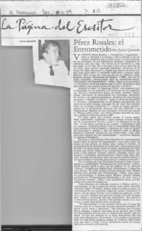 Pérez Rosales, el entrometido  [artículo] Jaime Quezada.