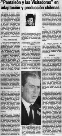 "Pantaleón y las visitadoras" en adaptación y producción chilenas