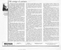 Mi amigo el cartero  [artículo] Fernando de la Lastra Bernales.