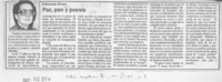 Paz, pan y poesía  [artículo] Edmundo Moure.