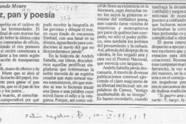 Paz, pan y poesía  [artículo] Edmundo Moure.