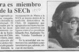 Maira es miembro de la SECH  [artículo].