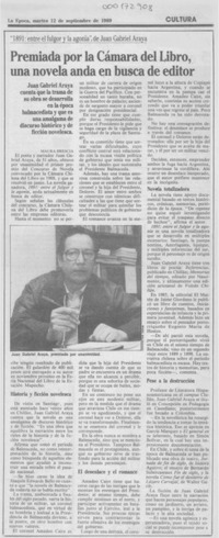 Premiada por la Cámara del Libro, una novela anda en busca de editor