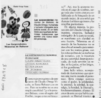 Las sorprendentes memorias de Baltazar  [artículo] Eduardo Guerrero.