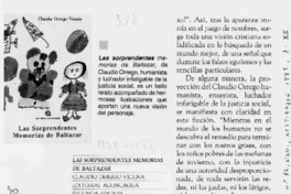 Las sorprendentes memorias de Baltazar  [artículo] Eduardo Guerrero.