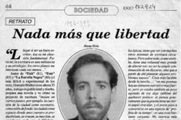Nada más que libertad  [artículo] Aloas Kino.