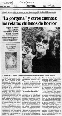 "La Gorgona" y otros cuentos, los relatos chilenos de horror  [artículo].
