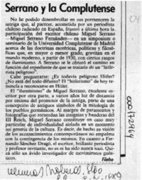 Serrano y la Complutense  [artículo] Filebo.