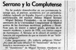 Serrano y la Complutense  [artículo] Filebo.