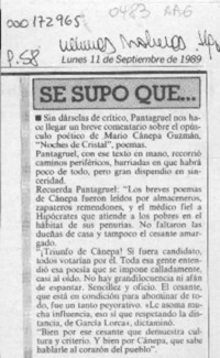 Se supo que --  [artículo] Pantagruel.