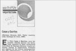 Casas y escritos  [artículo] Lala Méndez Mosquera.