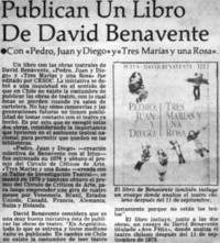 Publican un libro de David Benavente