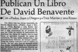 Publican un libro de David Benavente