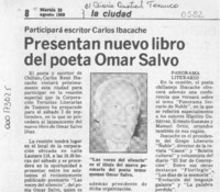Presentan nuevo libro del poeta Omar Salvo  [artículo].