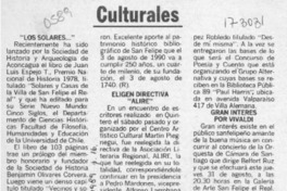 Culturales  [artículo] R.