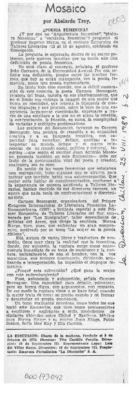 Mosaico  [artículo] Abelardo Troy.