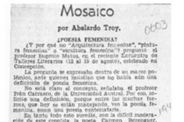 Mosaico  [artículo] Abelardo Troy.