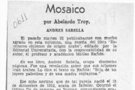 Mosaico  [artículo] Abelardo Troy.
