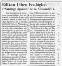 Editan libro ecológico  [artículo].