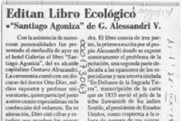 Editan libro ecológico  [artículo].