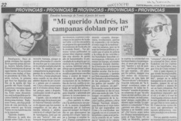 "Mi querido Andrés, las campanas doblan por ti"