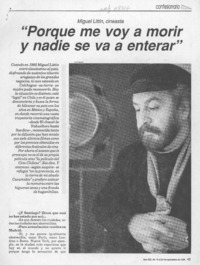 "Porque me voy a morir y nadie se va a enterar"