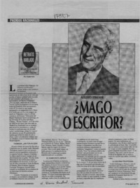 Mago o escritor?  [artículo] Claudio Solar.