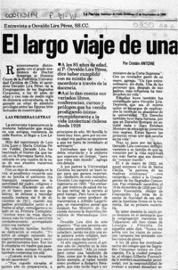 El largo viaje de una vida plena  [artículo] Cristián Antoine.