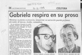 Gabriela respira en su prosa  [artículo] Rodolfo Gambetti.