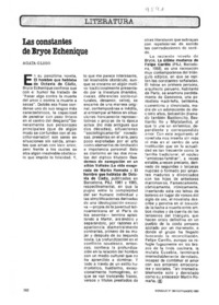Las constantes de Bryce Echenique  [artículo] Agata Gligo.
