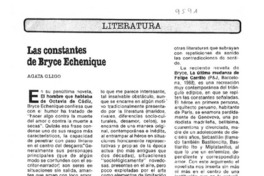 Las constantes de Bryce Echenique  [artículo] Agata Gligo.