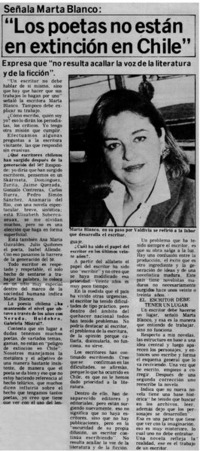 "Los poetas no están en extinción en Chile"