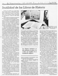 Inutilidad de los libros de historia  [artículo] Sergio Villalobos R.