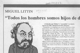 "Todos los hombres somos hijos de dos mujeres"  [artículo] Pamela Jiles.