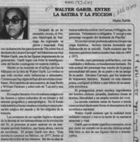 Walter Garib, entre la sátira y la ficción