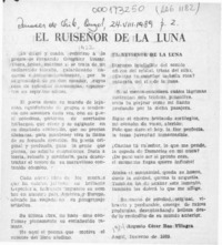 El ruiseñor de la luna  [artículo] Augusto César Roa Villagra.