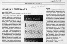Lengua y enseñanza  [artículo] Arturo Barrientos Caro.