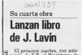 Lanzan libro de J. Lavín  [artículo].