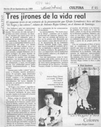 Tres jirones de la vida real  [artículo] Efraín Szmulewicz.