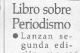 Libro sobre periodismo  [artículo].